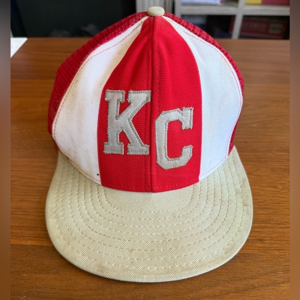 Red and White KC Vintage Balloon Cap